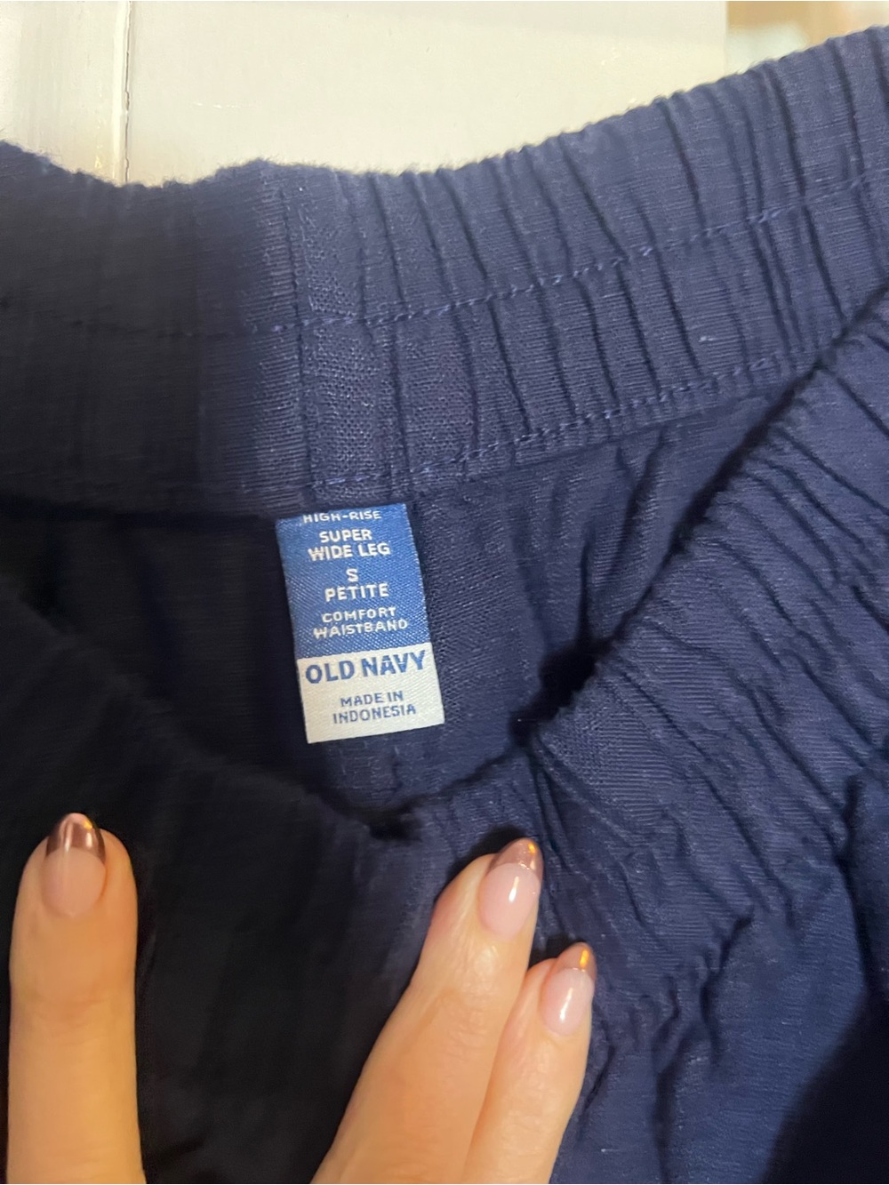 Old Navy Wide-Leg Navy Blue Pants - Picture 2 of 2